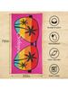 Bohemian Style izable Beach Towel with Unique Glasses And Palm Tree Design for Beaches Pools And Travel Picnics
