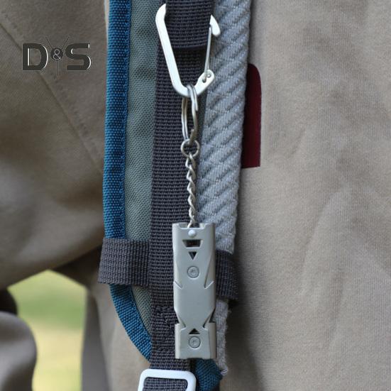 Çift Tüplü Hayatta Kalma Düdüğü 150dB Yüksek Desibel Ağır Hizmet Paslanmaz Çelik Taşınabilir Seyahat Mini Kamp Avcılık Yürüyüş Açık Hava Acil Durum Düdüğü