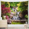 Garden Landscape Tapestry Park Waterfall Maple Tree Carpet Room Hanging Cloth Bedroom Living Room Decoration Cloth Background Cloth Hanging Painting