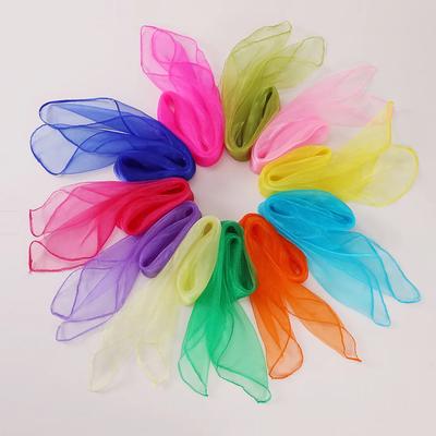 70x70cm Candy Color Gymnastics Scarves For Outdoor Game Parent-child Interactive Dancing Juggling Towels Sports Handkerchief