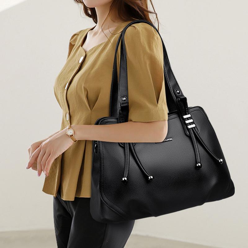 Hochwertige minimalistische Tragetasche für Damen, modische Schultertasche, einfarbige Umhängetasche, geeignet für den täglichen Gebrauch, zum Einkaufen, für den Weg zur Arbeit