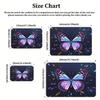 Glow Butterfly Floral Area Rug,Non-Slip Soft Carpet for Living Room Bedroom,Cute Cartoon Decorative Floor Mat for Kids Room