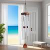 Retro Classic 26 Inch Aluminum Pipe Wind Chimes With Wooden Hanging Tag Farmhouses Terraces Gardens Balcony Corridor Decoration