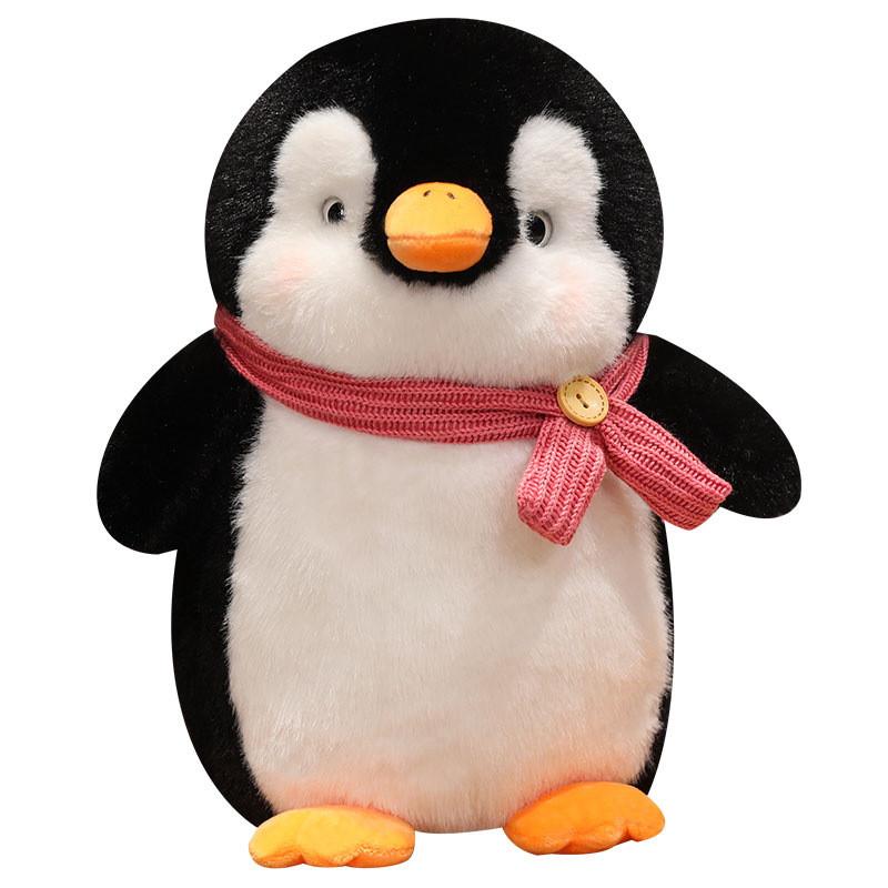 Penguin Soft Plush Doll With Scarf Design For Kids Bedroom Decor Playtime And