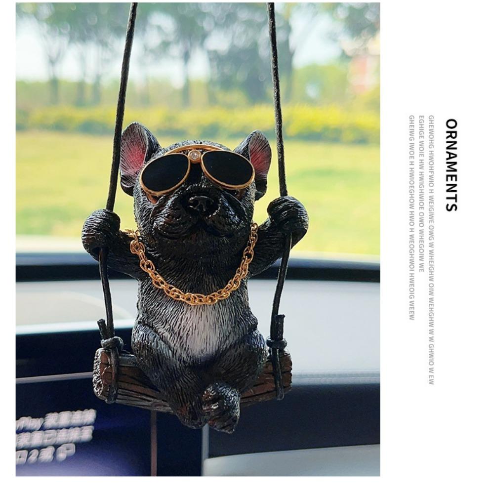 Bulldog Car Pendant Rearview Mirror Car Pendant Car Pendant Car Pendant Cute Puppy Small Fresh