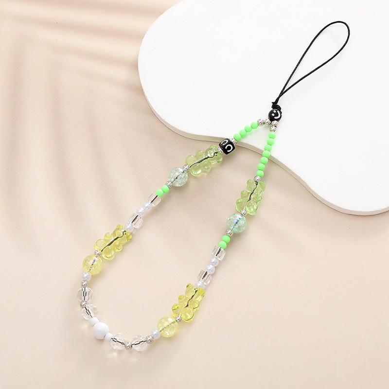 Elegantní perlový mašličkový korálkový řetízek na telefon a všestranná šňůrka pro ženy