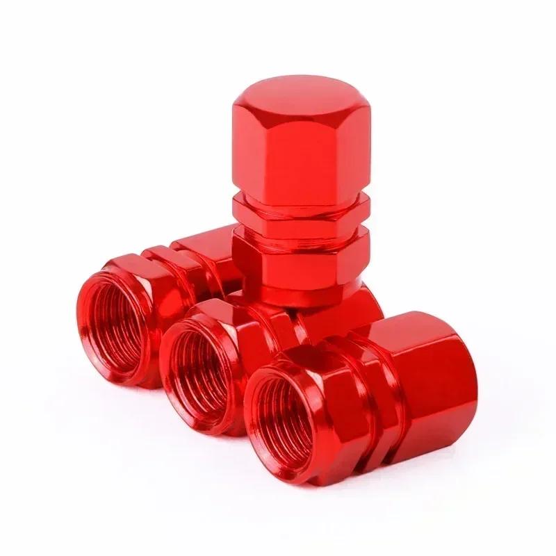 4PCS Car Tire Stem Valve Caps Aluminum Alloy Car Wheel Tire Valve Rim Stem Covers Airdust Waterproof For Automobiles Motorcycle