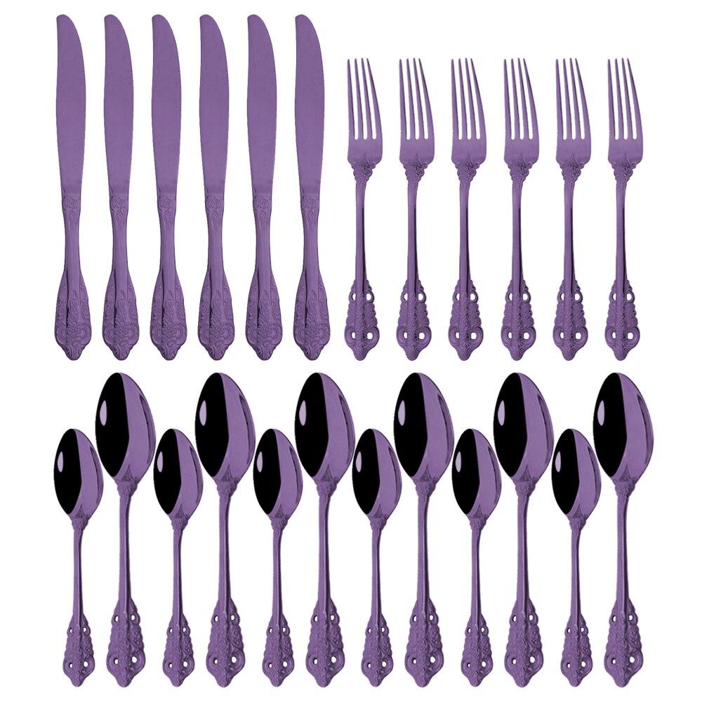 Mirror Gold Tabelware Cutlery Set 304 Stainless Steel Dinnerwar Steel Flatware Luxury Gold Fork Tea Spoon Knife Silverware Set