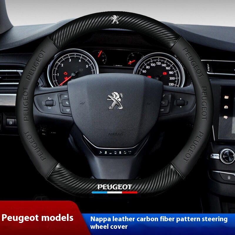 Car Anti-slip Leather Steering Wheel Cover For Peugeot 107 108 206 207 208 w 301 307 308 406 407 408 508 607 106 3008 4008 5008 GT