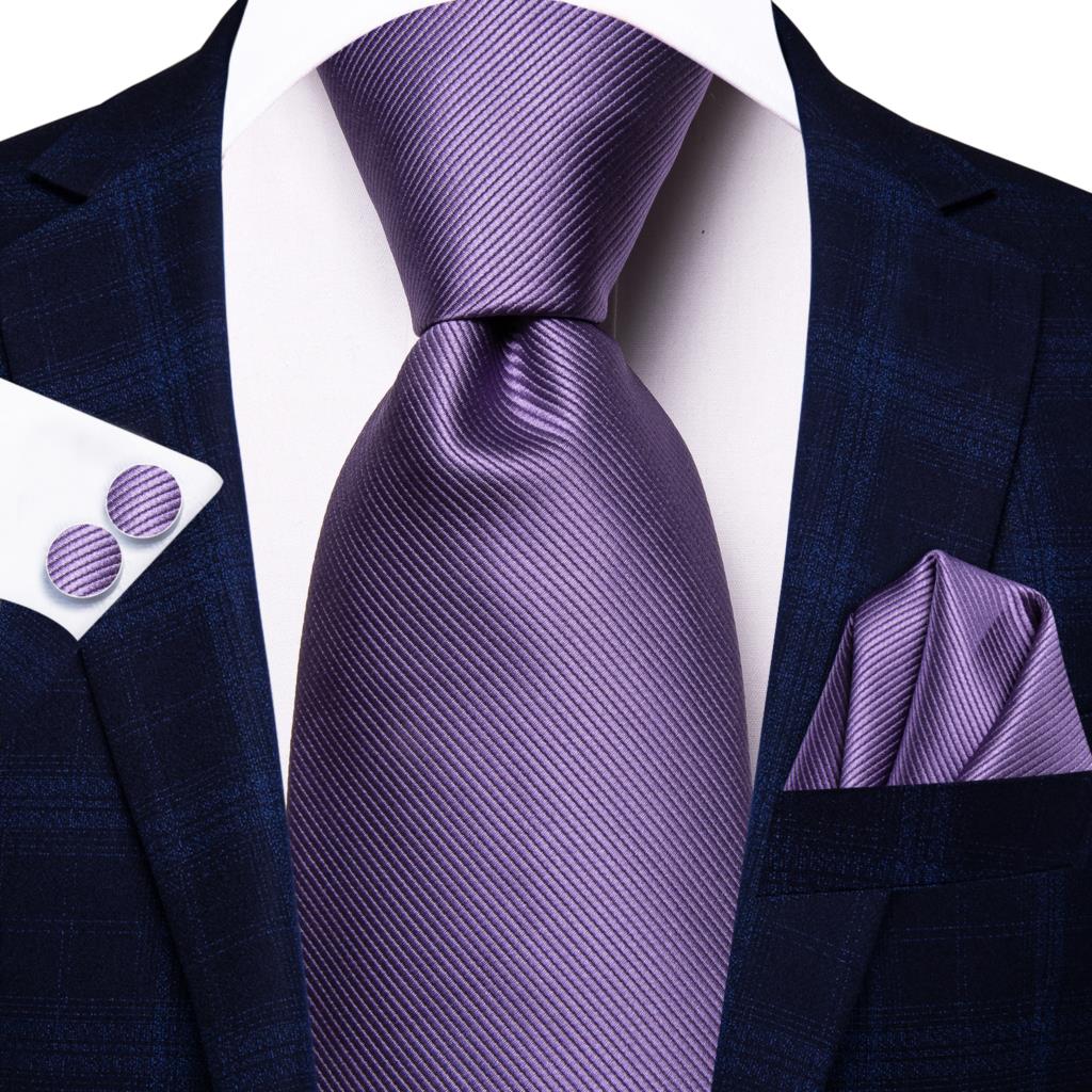 Hi-Tie Navy Blue Striped Silk Wedding Tie For Men Fashion Design Gift Men Necktie Hanky Cufflink Set Business Party Dropshiping