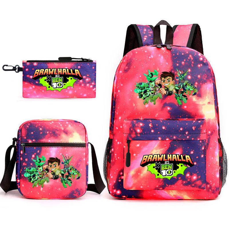 Hacker Junior Trend Starry Sky School Bag Three-piece Set