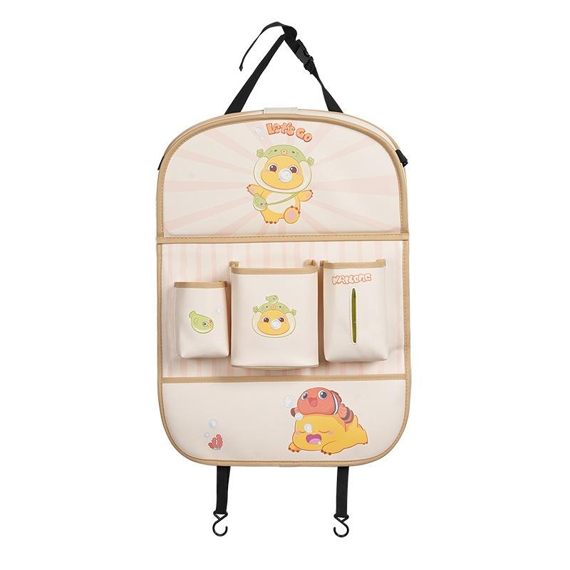 Car Seat Back Storage Bag Hanging Organizer With Foldable Table Board For Vehicle
