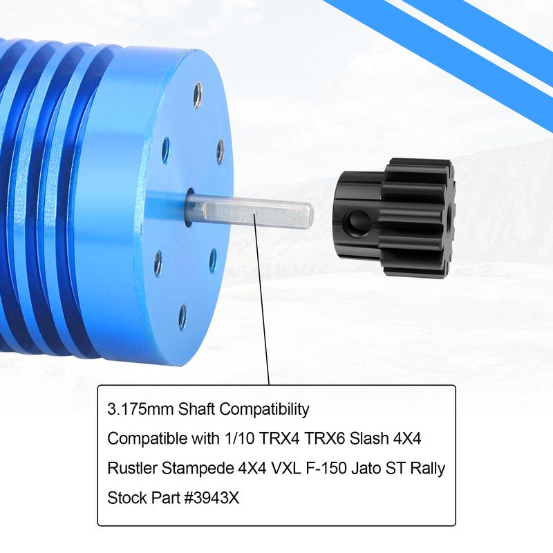 32P 13T Pinion Gear 3943X Hardened Steel for Traxxas TRX4 TRX6 Slash Rrustler Stampede Raptor 4x4 VXL Upgrade Accessories