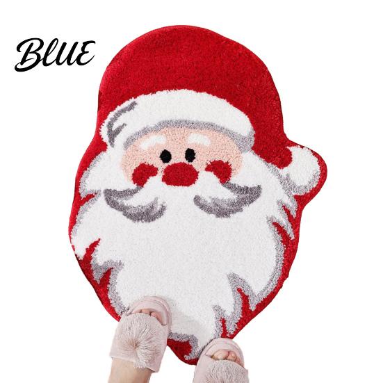 Festive Christmas Tree Water Variety Xmas Santa Bathroom Rug Design Mat Clauds Shape Of Sizes