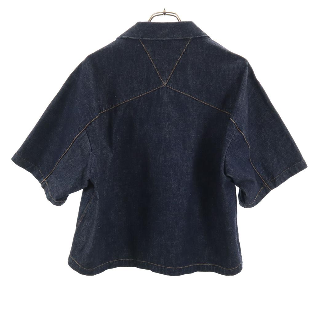 BOTTEGAVENETA fabriqué en Italie Veste en jean à manches courtes 48 Indigo Homme Occasion