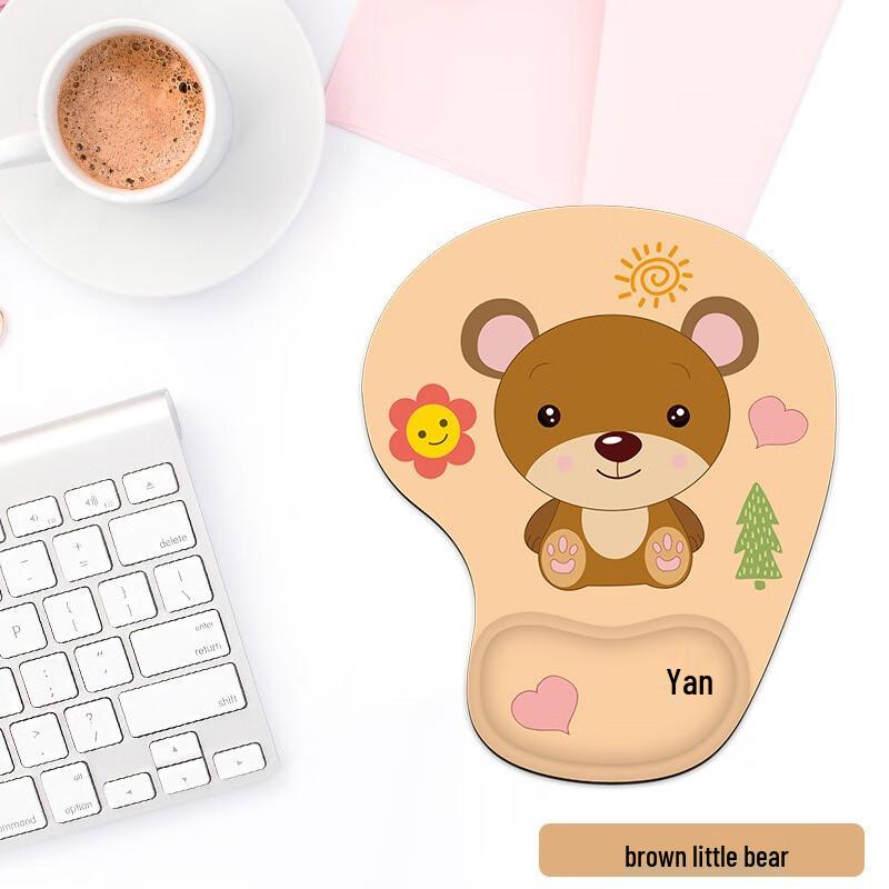 Fumide Ergonomic Cartoon Bear Mouse Pad with Wrist Rest