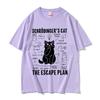 Schrodinger Cat Lovers Funny Meme Tshirt Summer Unisex Women Casual Cotton Vintage Streetwear Unisex Oversized Short Sleeve Tees