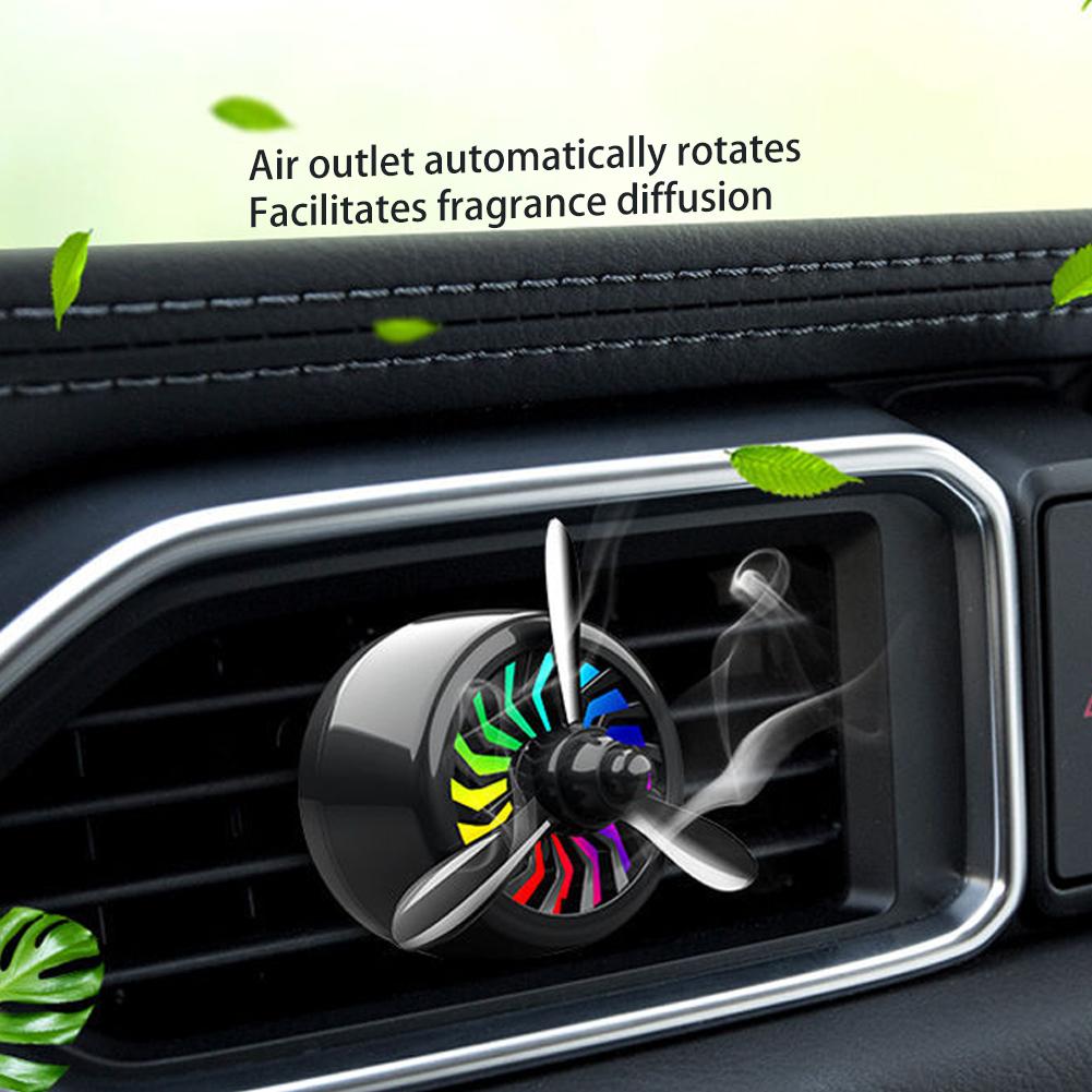 Car Air Freshener Pilot Vent Perfume Diffuser Rotating Propeller Air Outlet Fragrance Cute Cartoon Decor Auto Accessories