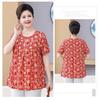 Summer Women's Print Blouse Loose Short Sleeve T-shirt Round Neck Plus Size Blouse 3XL-8XL