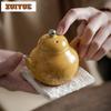 110ml Handmade Wintersweet Teapot Household Ball Hole Filter Kettle Teapot White Gold Tea Maker Kettle Cha Decoration Crafts