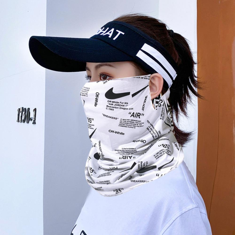 Sunscreen Mask, Men's and Women's Ice Silk Hanging Ears, Neck Protection, Scarf, Summer Sunshade