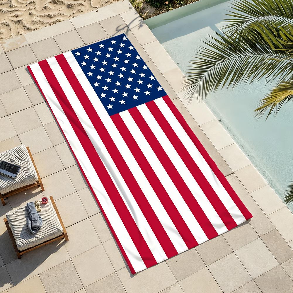 Flagge Amerikanische USA Handtuch Weich Leicht Anti-Sand Großes Strandhandtuch Schnelltrocknend Bad Sport Familie