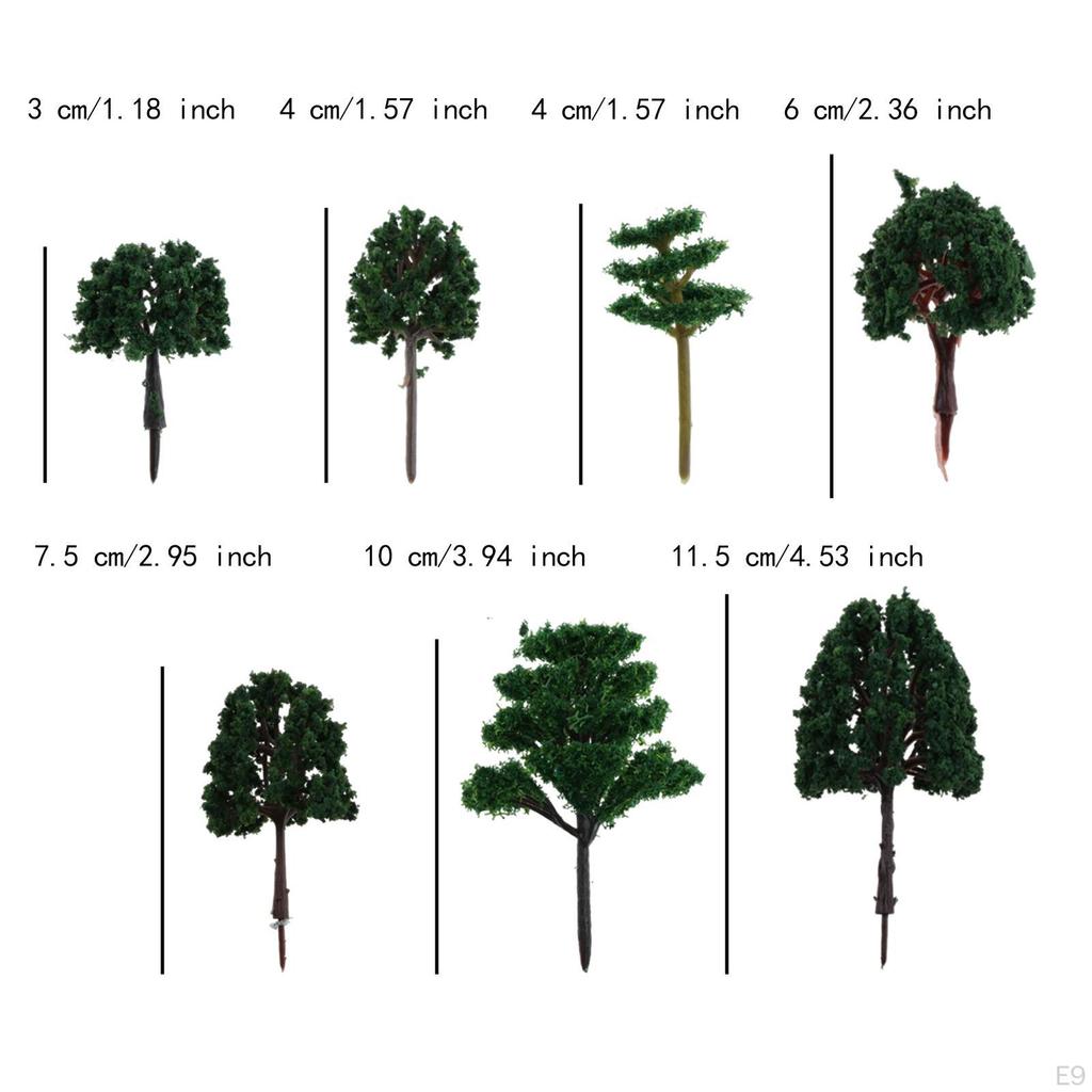Model Green Trees Building Game Decor Layout Scenery Supplies Sculpture