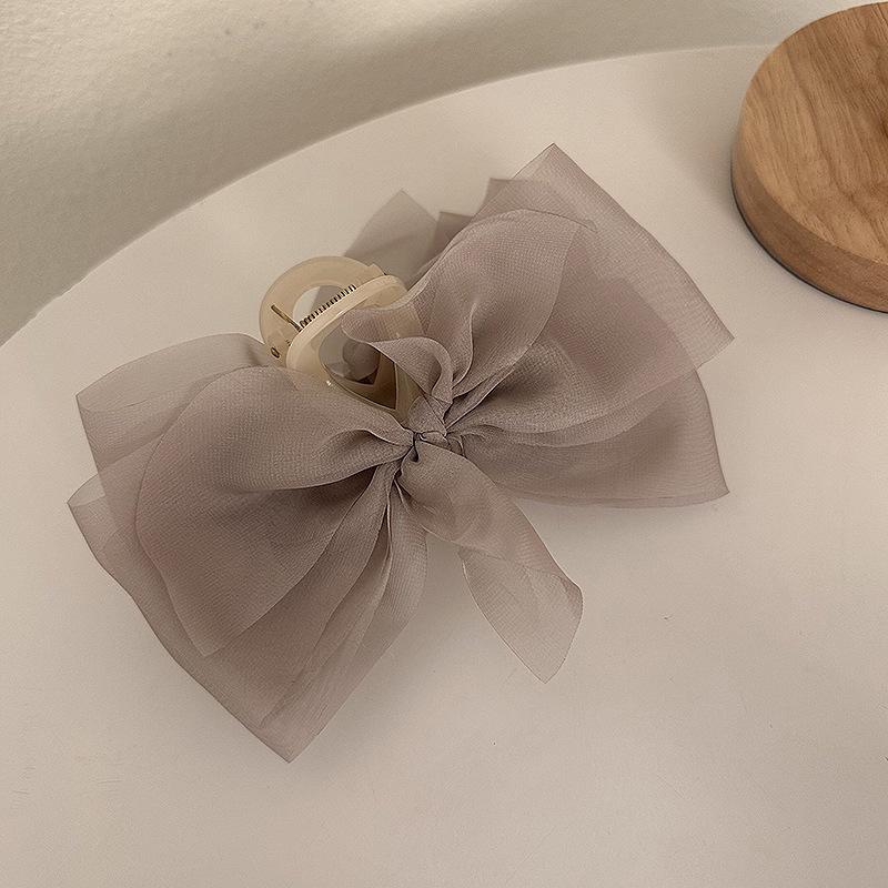 Elegante Retro-Frische Wolkenblasen-Schleifen-Haarspange: Große Haarklammer für Hinterkopf