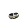 Anello Vajra Regolabile in Argento Sterling S925 con Stile Nazionale Retrò e Disegno di Nuvole Auspiciose per Uomo e Donna