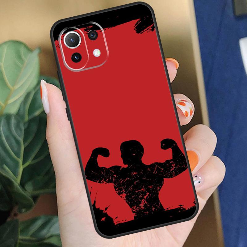 Bodybuilding Gym Fitness Case For Xiaomi 15 14 Ultra 13T 14T 15T Pro 17 Pro Max POCO F8 F7 F5 F6 X5 X6 X7 Pro Coque