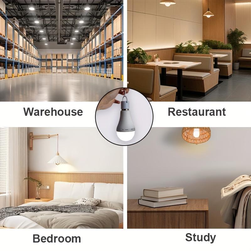 E27 LED rechargeable light bulb, water-resistant, 220V constant current emergency light, suitable for home, outdoor, and camping use.