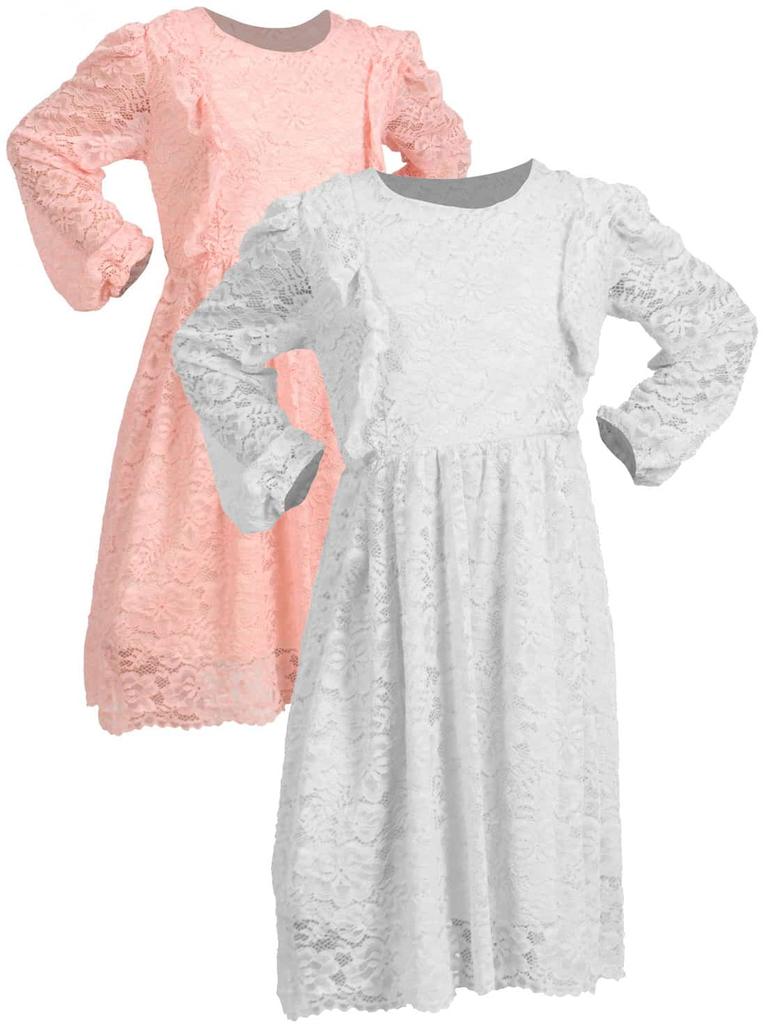 Girls Lace Long Sleeve Dress
