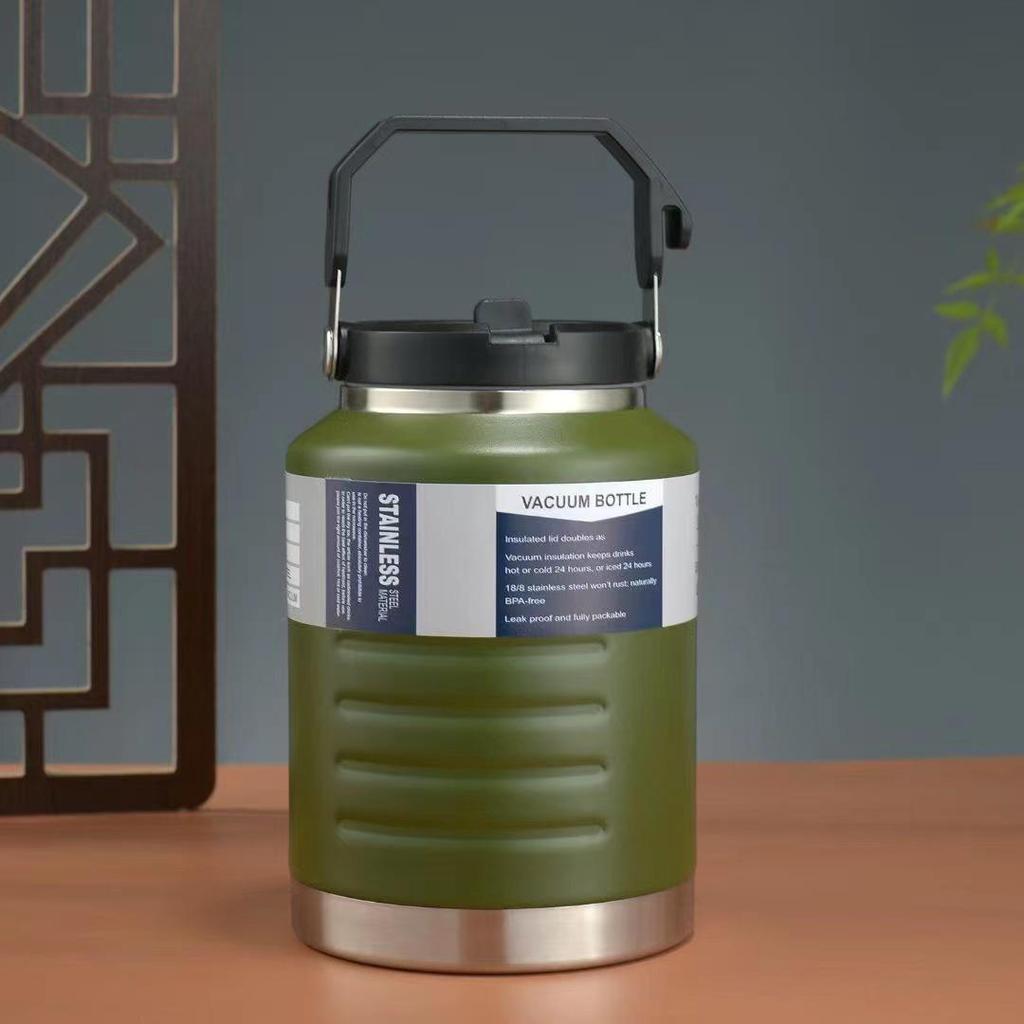 304 Stainless Steel Large Capacity Thermos Cup: Outdoor Insulated Ice Bucket & Fitness Water Bottle