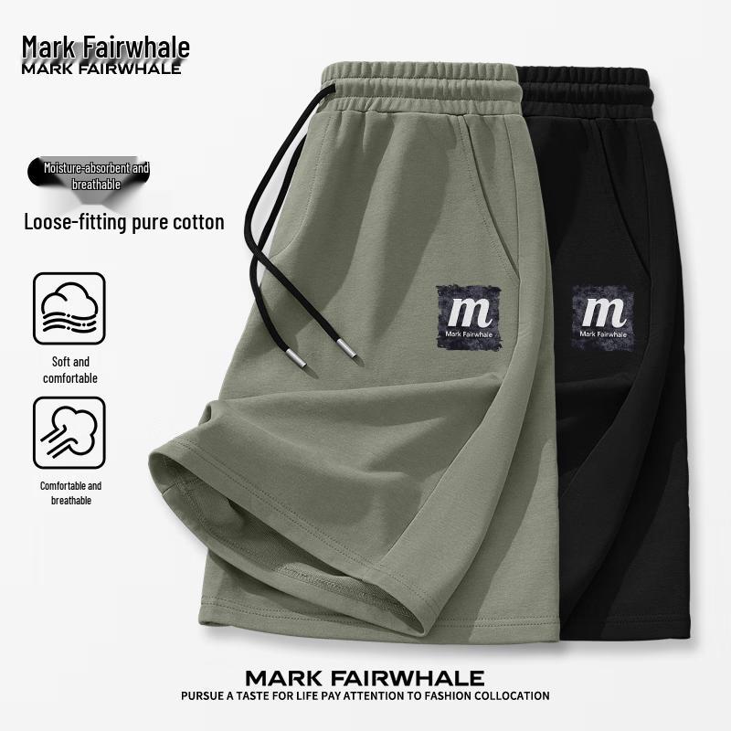 MARK FAIRWHALE Men's Moisture-Wicking Casual Cotton Shorts