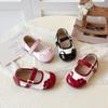 Spring-Autumn 2025 Girls' Toddler Princess Shoes: Soft Leather Korean Fashion for Ages 4-10