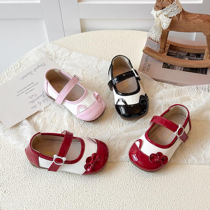 Spring-Autumn 2025 Girls' Toddler Princess Shoes: Soft Leather Korean Fashion for Ages 4-10