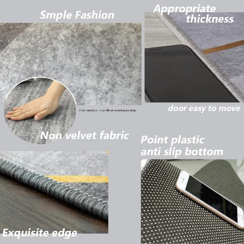 Geometric Office Computer Tables Chair Mat Modern Decoration Living Room Easy Clean Non-slip Carpet Bedroom Study Washable Rug