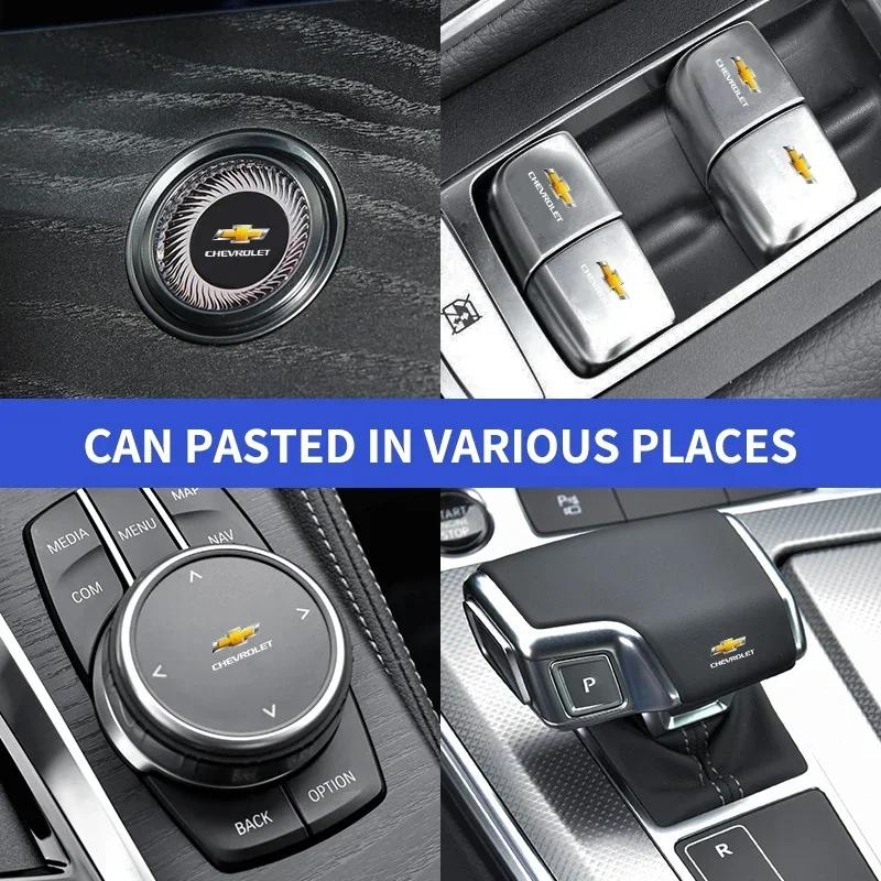 Car Interior Steering Wheel Dashboard Central Stickers Badge For Chevrolet Cruze Aveo Captiva Lacetti Epica Lova Impala Equinox