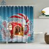 Merry Christmas Santa Claus Snowman Happy Halloween Shower Curtains Bathroom Curtain Set Waterproof Polyester with Hooks