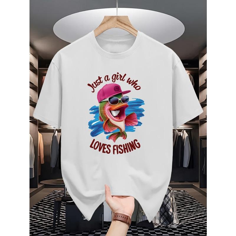 Men'S Summer Short-Sleeve T-Shirts with a Fishing Theme,Stylish And Trendy Printed Shirts for Young Males,Perfect for Casual Wear In Spring And Summer