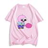 Smiling Friends Cartoon Print T-shirts Summer Spring Cotton Tee Funny Graphic Printing Tshirts Soft Tees