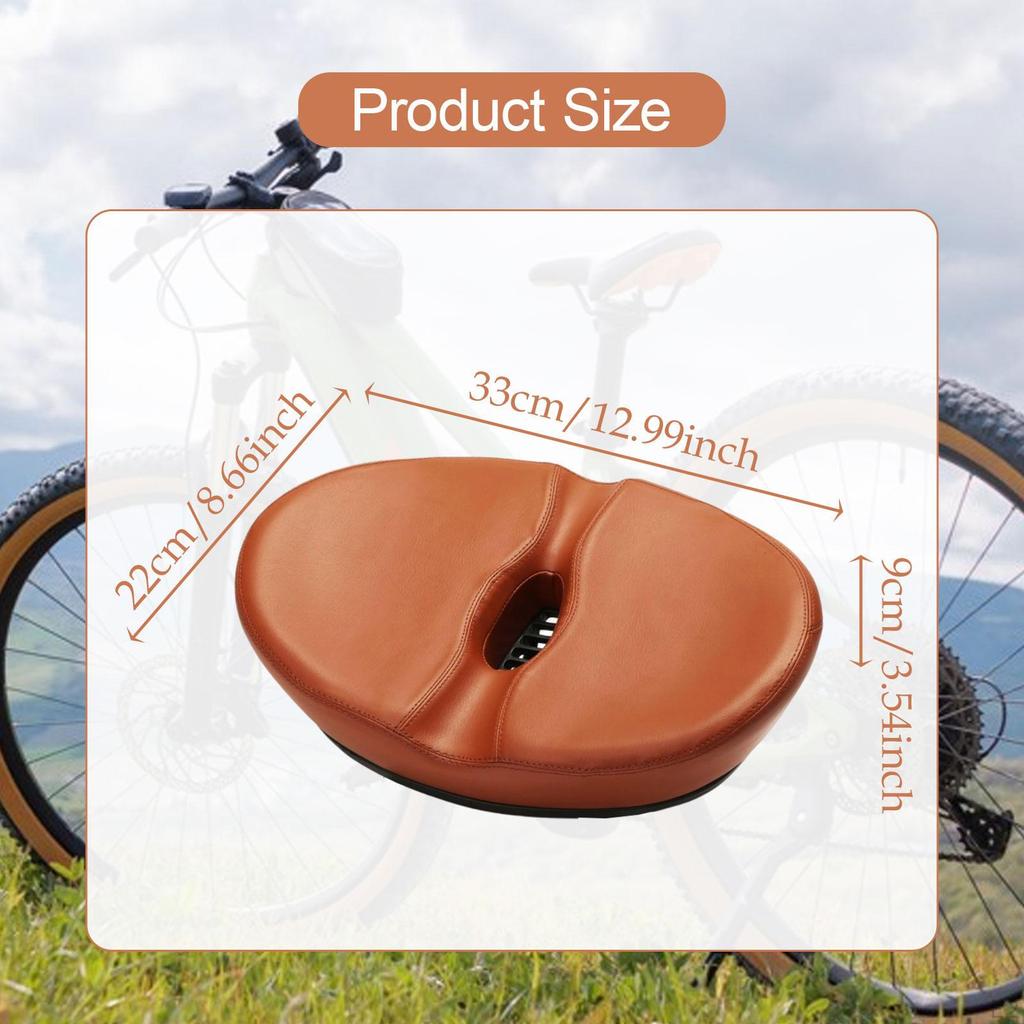 Bicycle Seat Cushion for Men Women Comfortable PU Shockproof Thicken Saddle No Nose