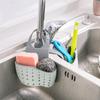 Sink Hanging Basket Adjustable Sponge Holder Drain Rack for Kitchen Faucet Dishwashing No Drill Storage Bag Drying Organizer