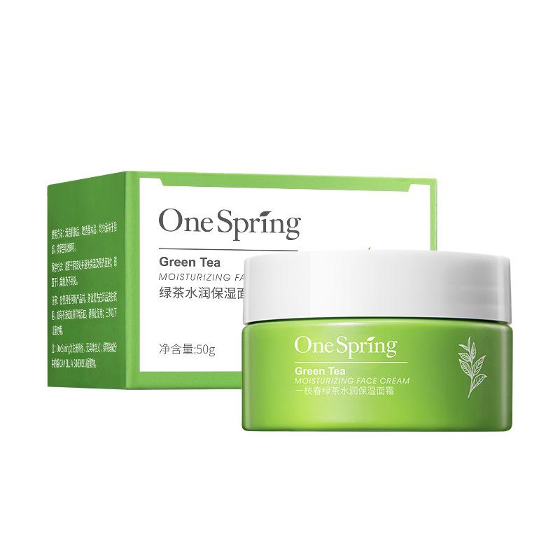

Увлажняющий прозрачный крем с зеленым чаем, увлажняющий увлажняющий уход, омолаживающий крем для ухода за лицом 50g