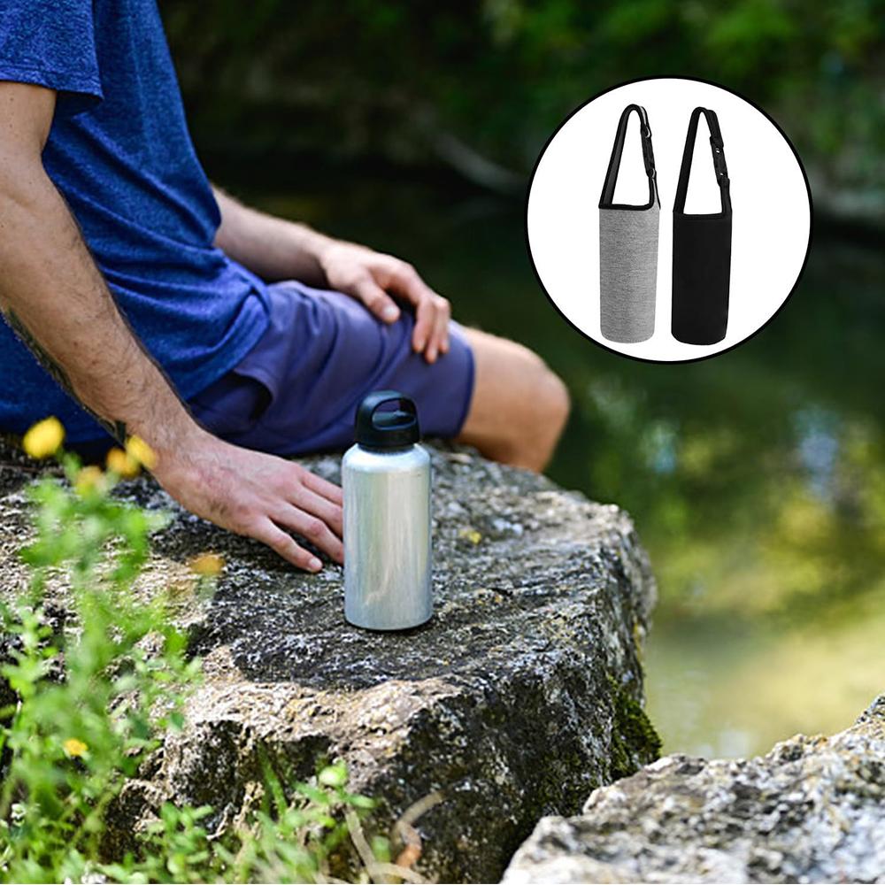 2Pcs Bottle Bag for Thermos Cups with Adjustable Shoulder Straps
