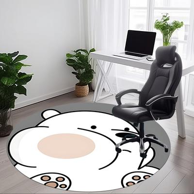 1pc We Bare Bears Friends Office Round Area Rug, Under Office Chairs Bedroom Living Room Home Decor A1022177