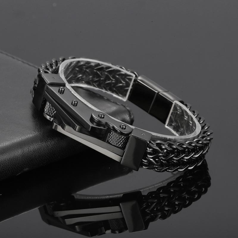 Men's Stylish Titanium Steel Dragon Bone Chain Bracelet