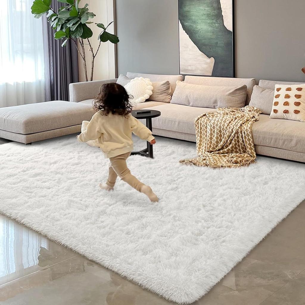 Silk Wool Rugs Children's Room Living Room Bedroom Tie-Dye Non-Slip Washable Machine Washable Carpet Mats