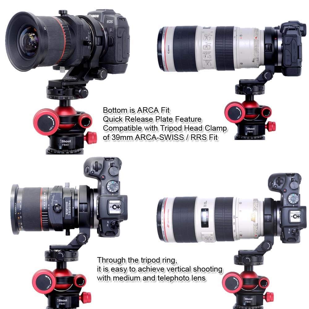 IShoot Kamerastativhalterung Stativhalterung Objektivhalterung Objektivhalterung Stativkompatibel mit Canon R-Mount Objektivadapter Kompatibel mit Stativ