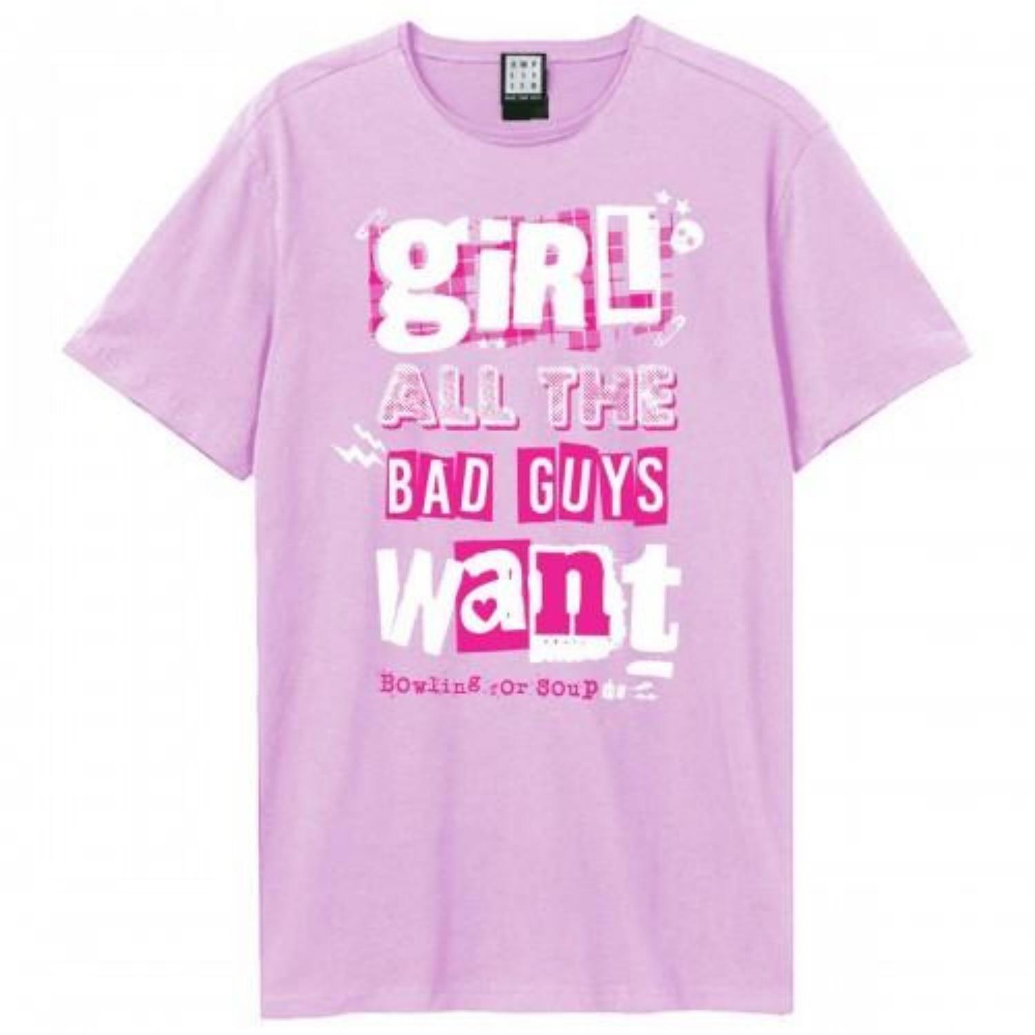 Amplified Unisex Adult Girl All The Bad Guys Bowling For Soup T-Shirt S